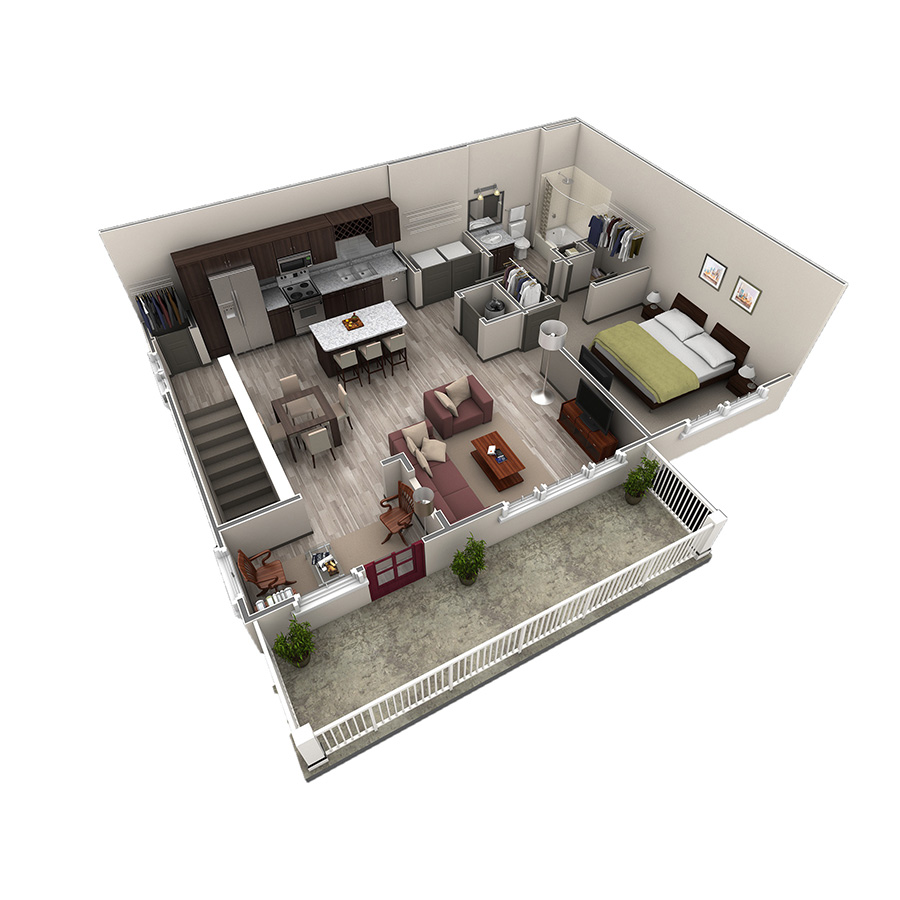 1 BR Grand Overlook floor plan