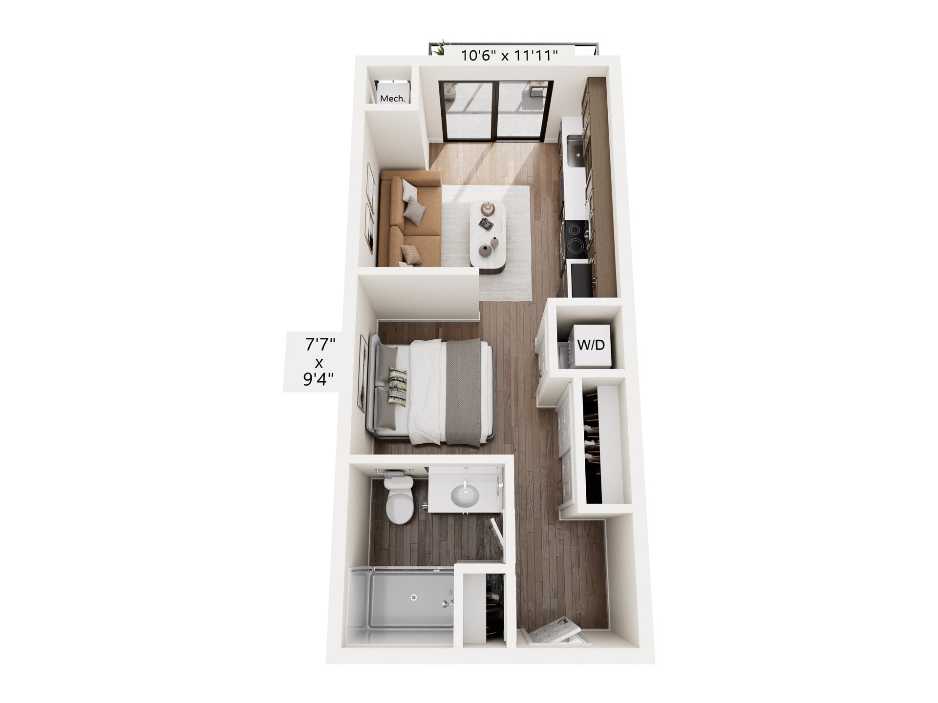 Urban One-Bed S1 floor plan