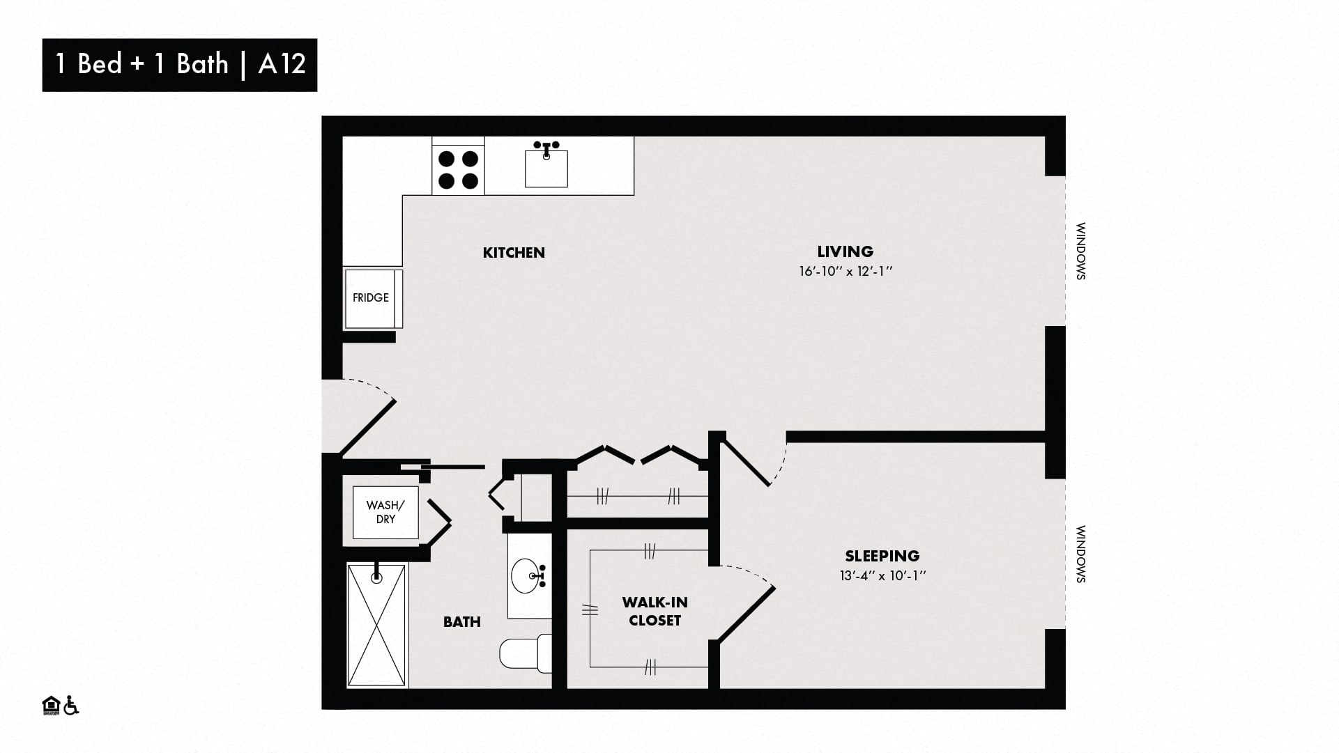1 Bed/1 Bath-A12 floor plan