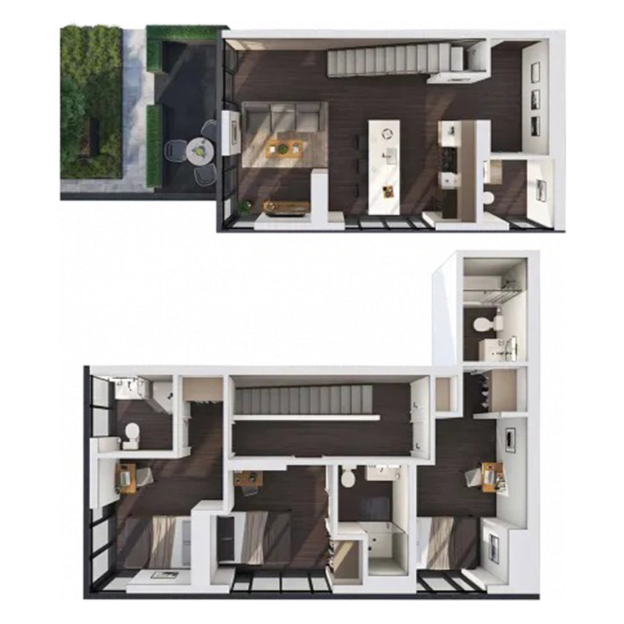 3TH-A floor plan