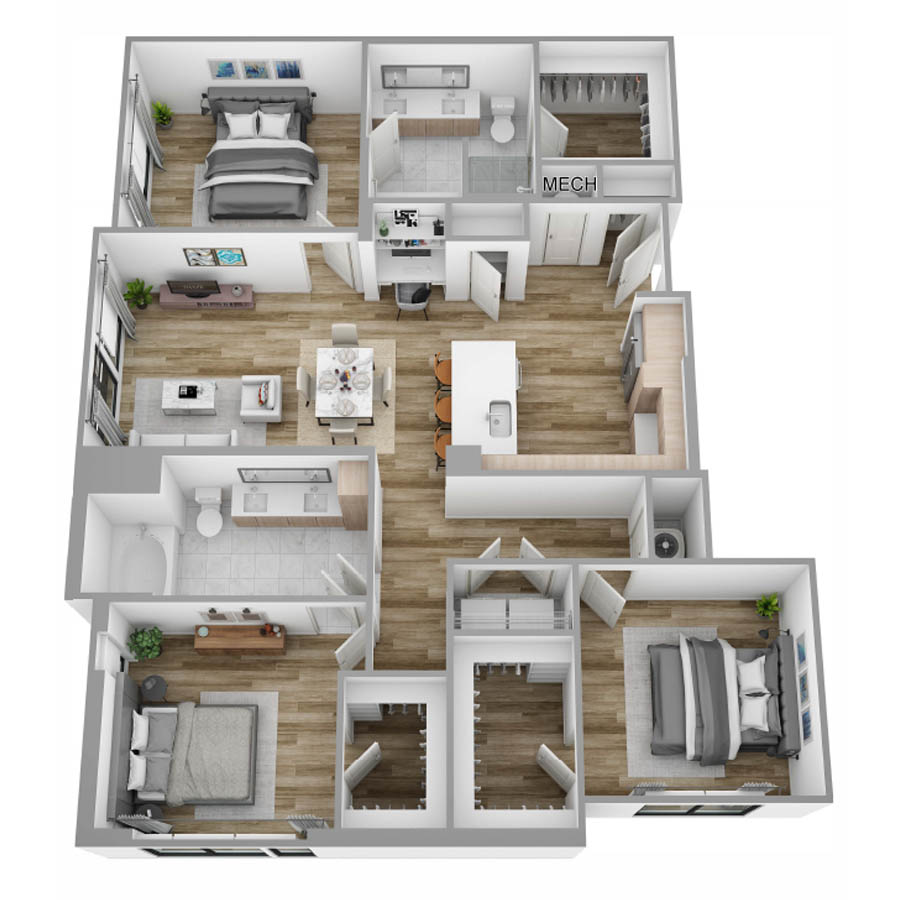 N floor plan