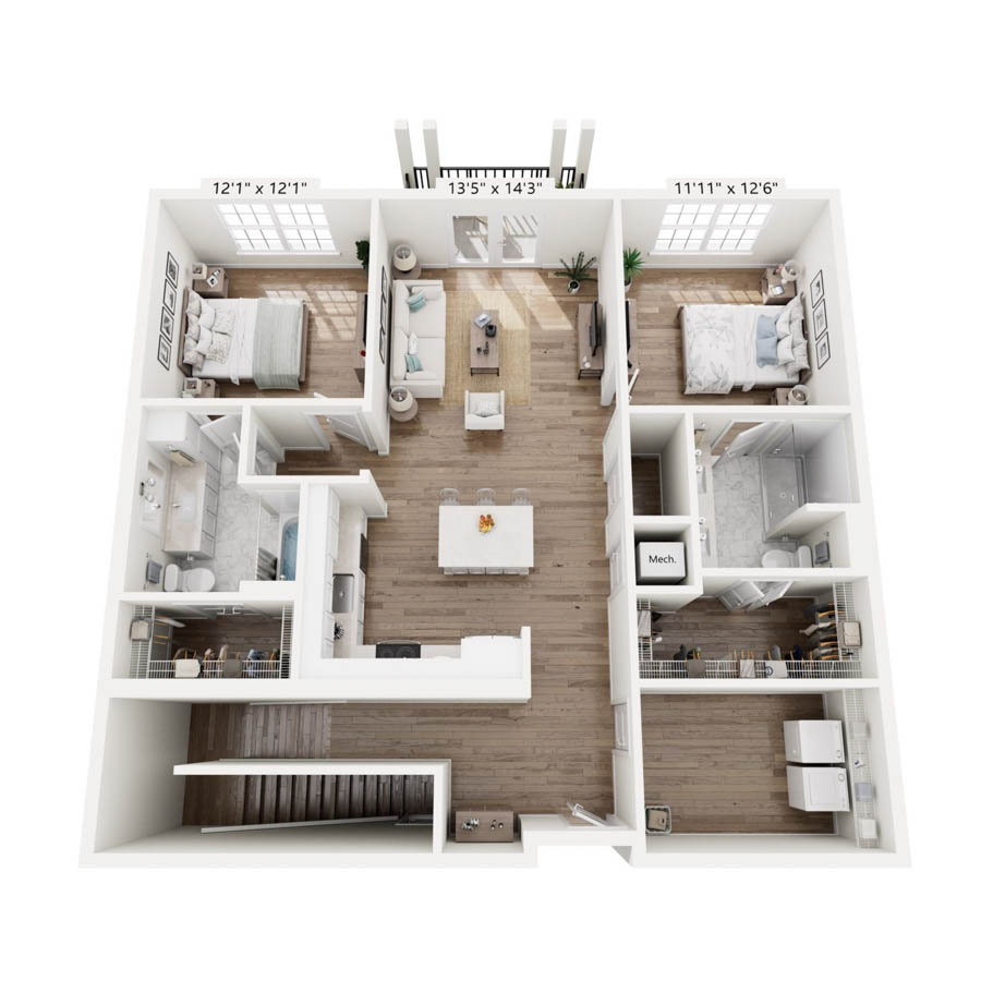 B1D floor plan