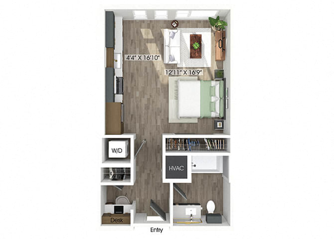 Studio Apartment – 1950 Piedmont Cir. NE #6012, Atlanta, GA
