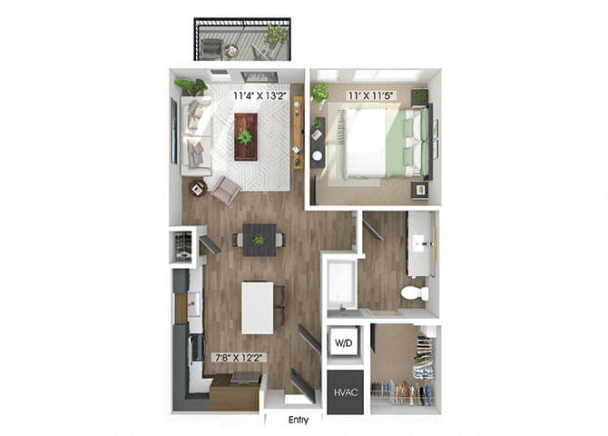 1 Bedroom Apartment – 1950 Piedmont Cir. NE #G071, Atlanta, GA