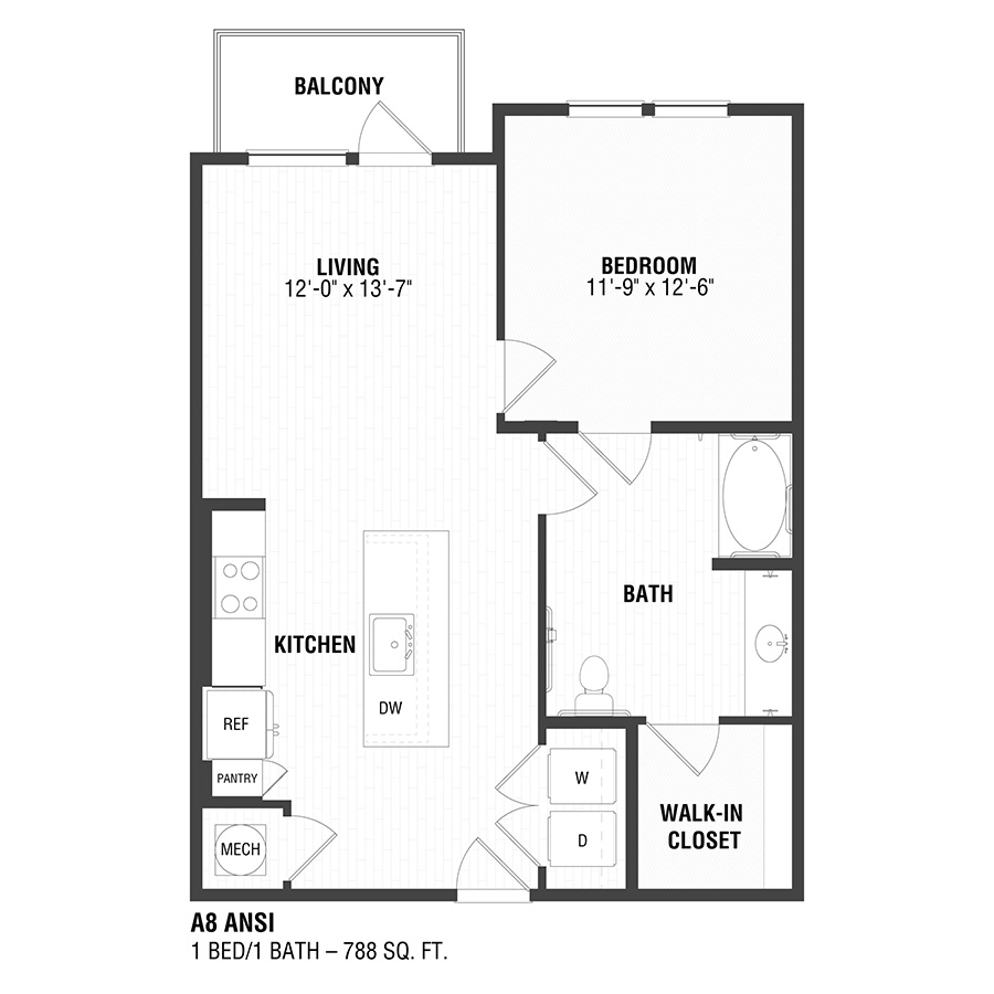 A8 ANSI floor plan