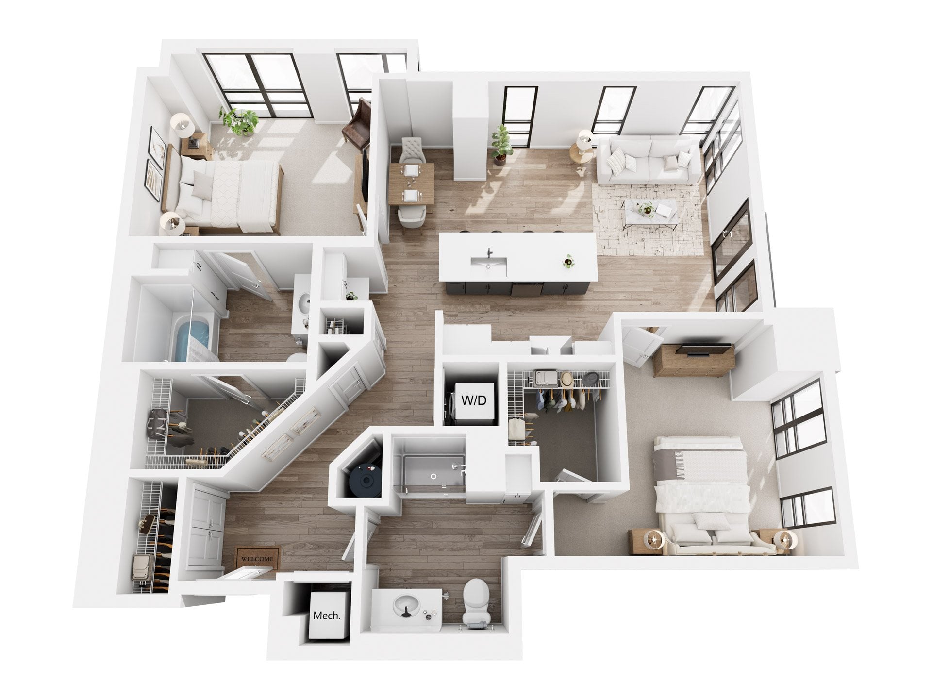 2 Bedroom G floor plan