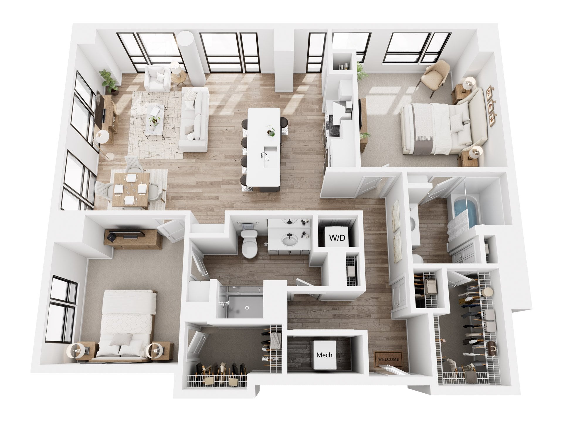 2 Bedroom B floor plan