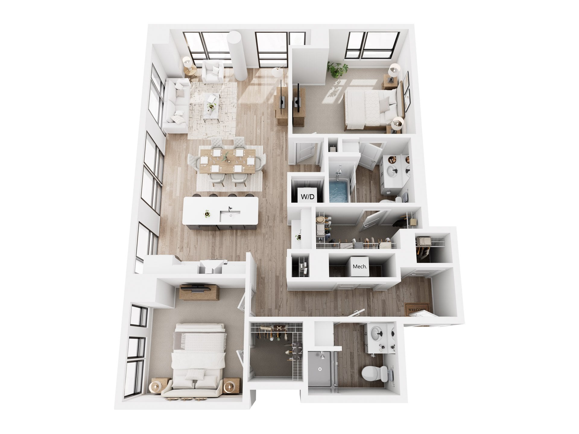 2 Bedroom  A floor plan