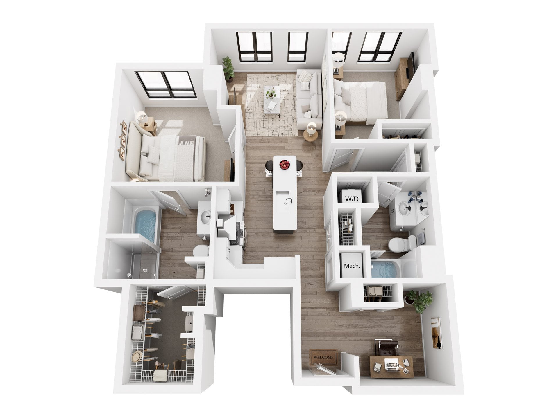1 Bedroom + Den floor plan