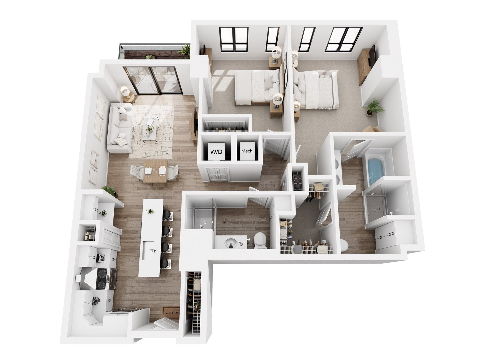 2 Bedroom H floor plan