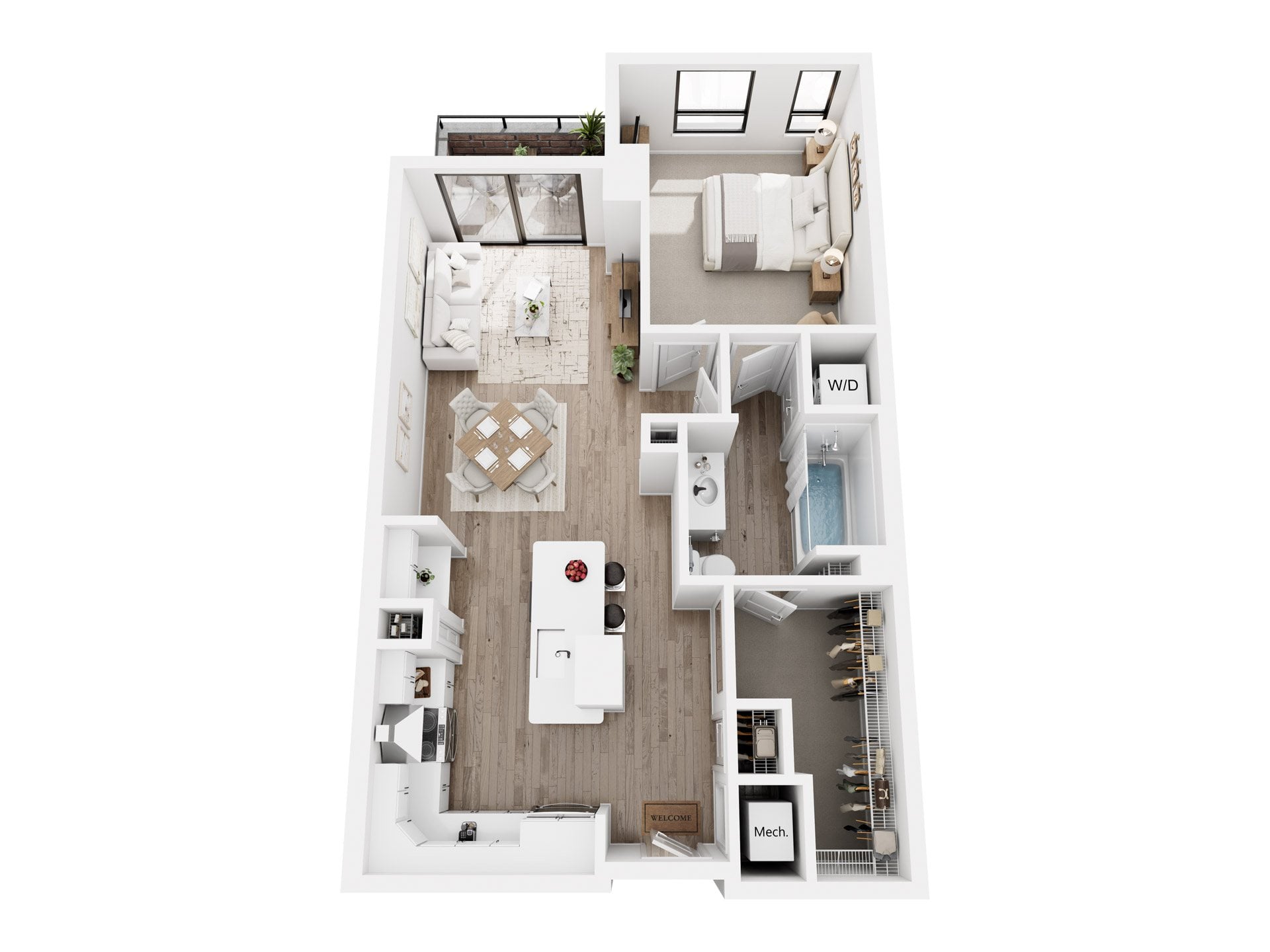 1 Bedroom G floor plan