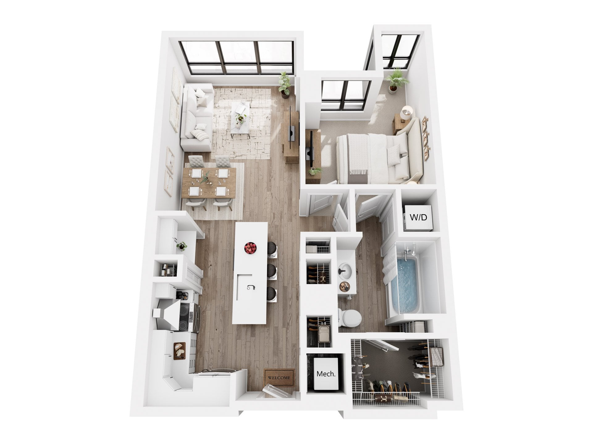 1 Bedroom C floor plan