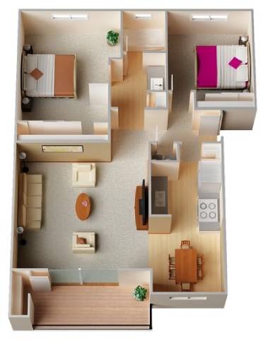 2x1 floor plan