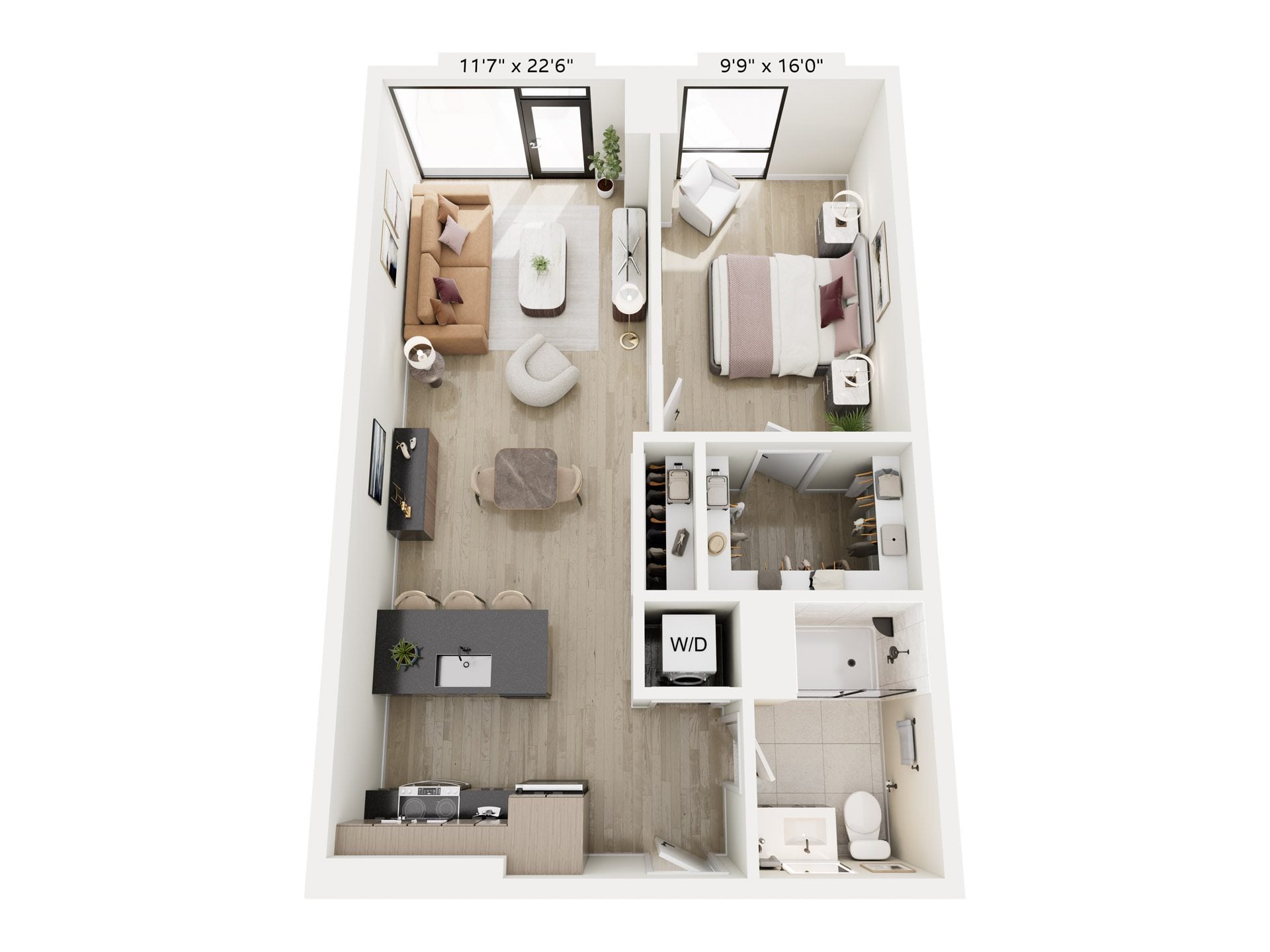 1B-1 floor plan