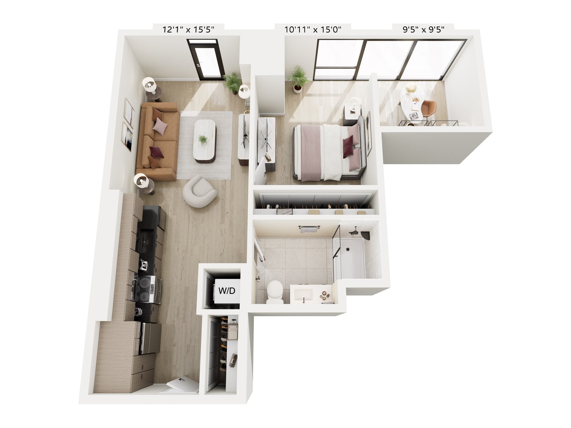 1B-3 floor plan