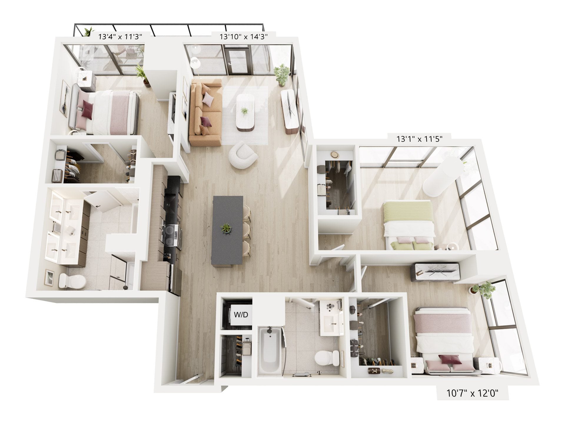 3B-1 floor plan