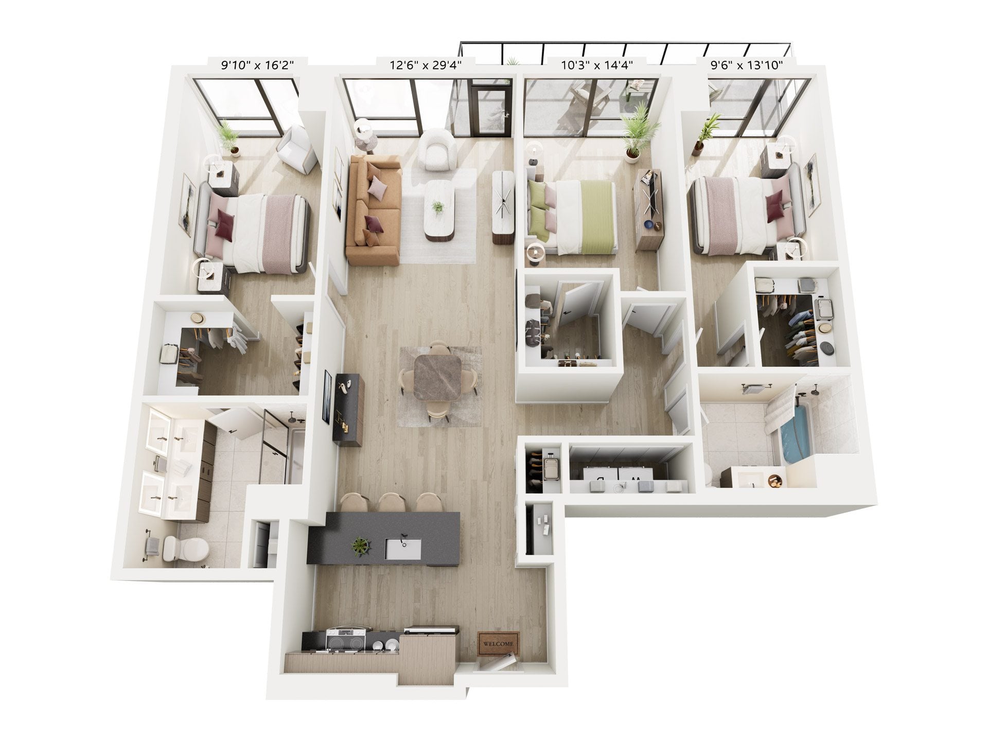 3B-2 floor plan