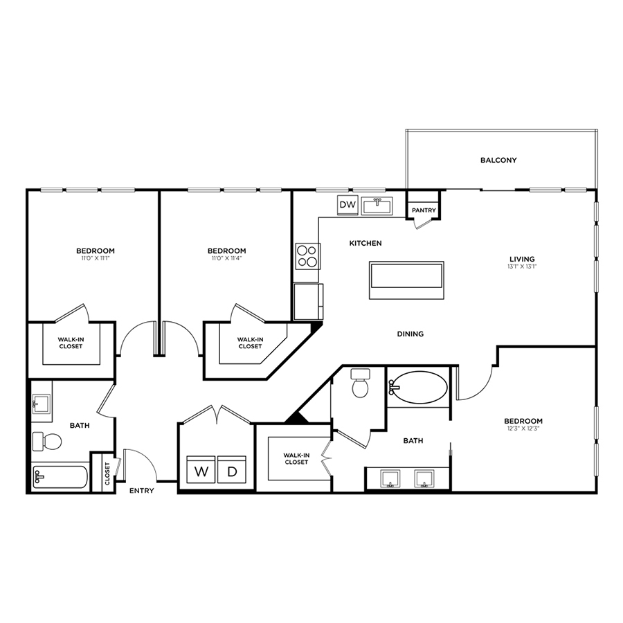Hall floor plan