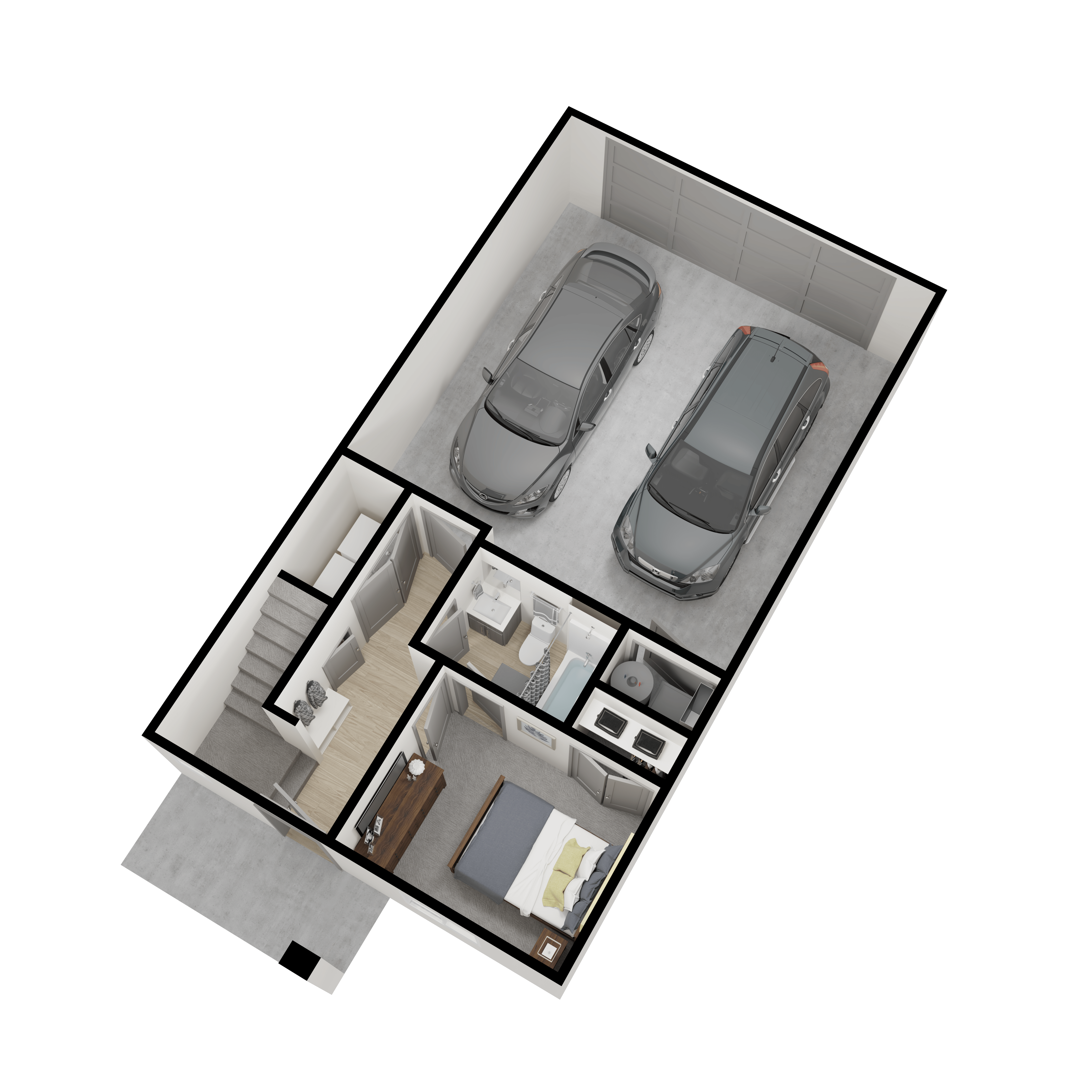 Big Sky 2-Bed w/Unfinished Basement (East) floor plan
