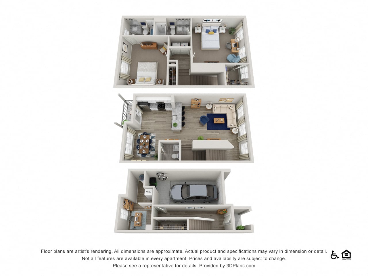 The Morrisville Townhome floor plan
