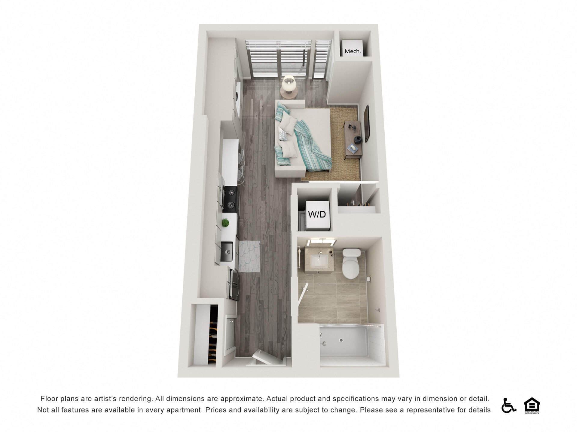 Studio A1 floor plan