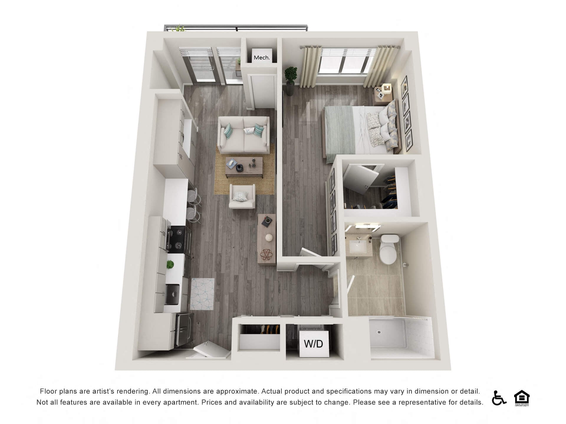 1 Bed C floor plan