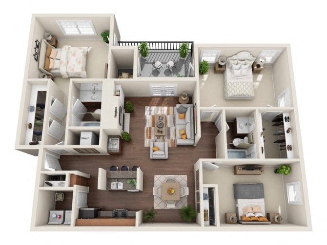 The Fiscus floor plan