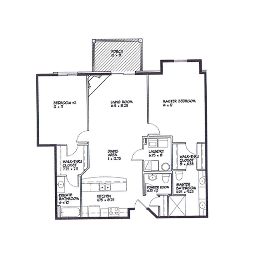 O floor plan