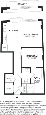 1 Bed/1 Bath-A8 floor plan