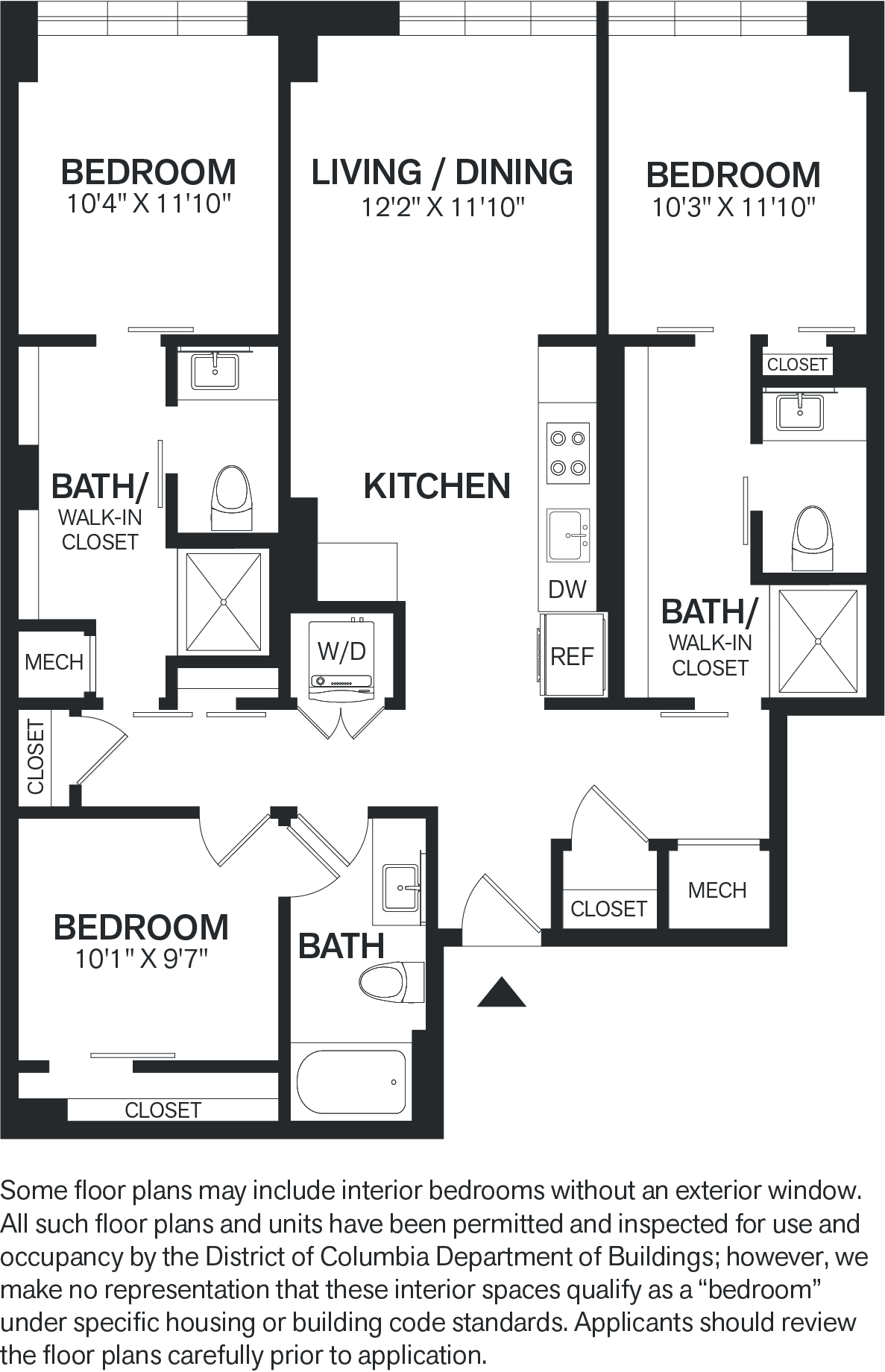3 Bed/3 Bath PH-C4P floor plan