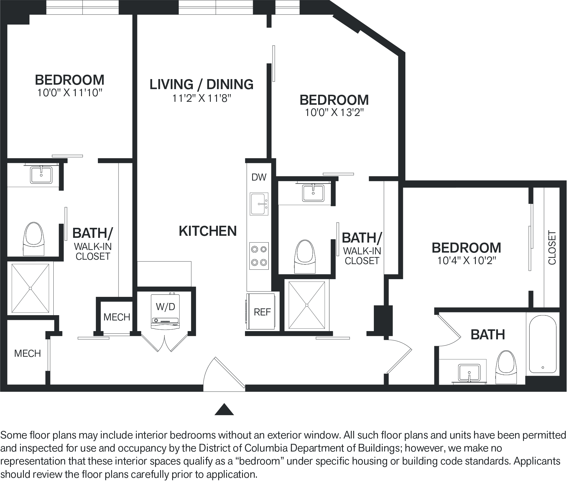 3 Bed/3 Bath-C1 floor plan