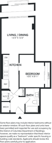 1 Bed/1 Bath-A3 floor plan