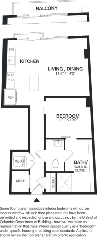 1 Bed/1 Bath-A9 floor plan