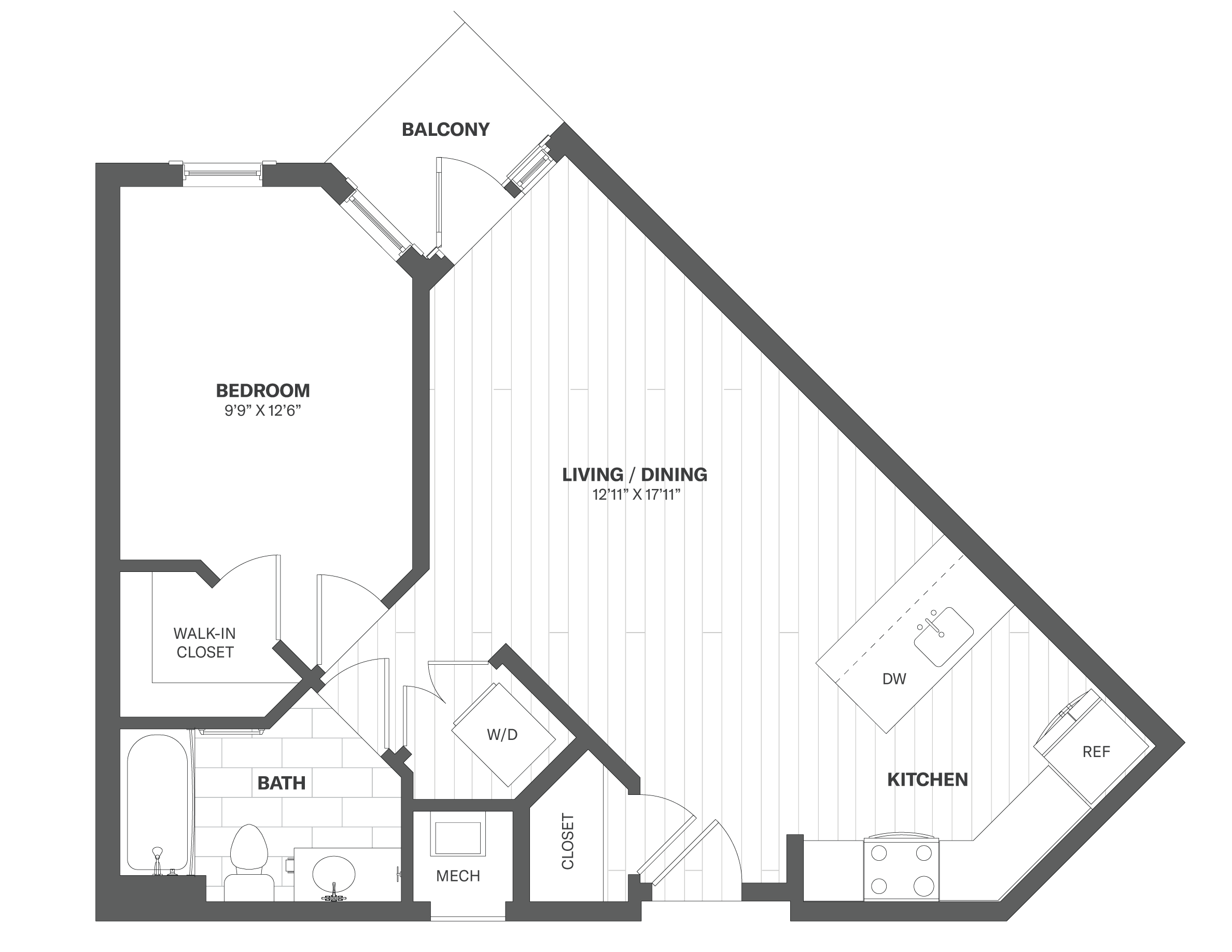 1B floor plan