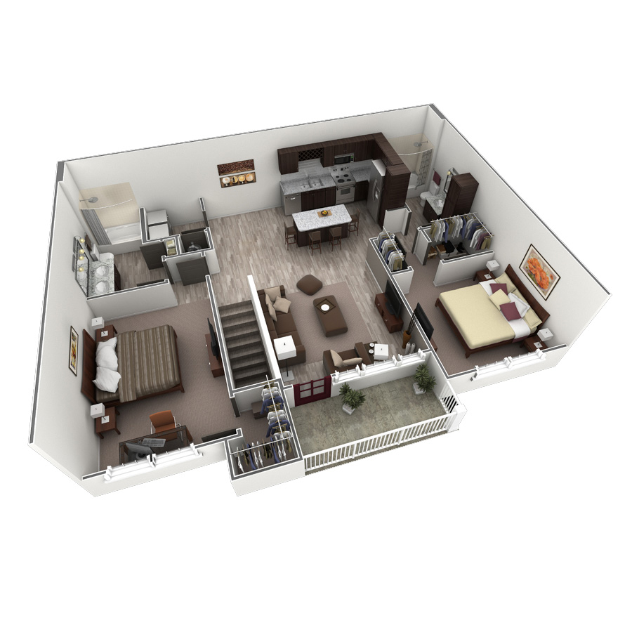 2 BR Grand Overlook floor plan