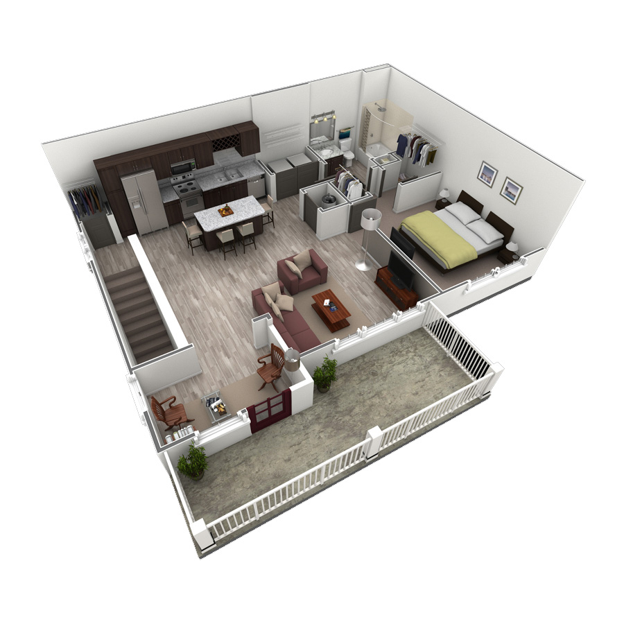 1 BR Grand Overlook floor plan
