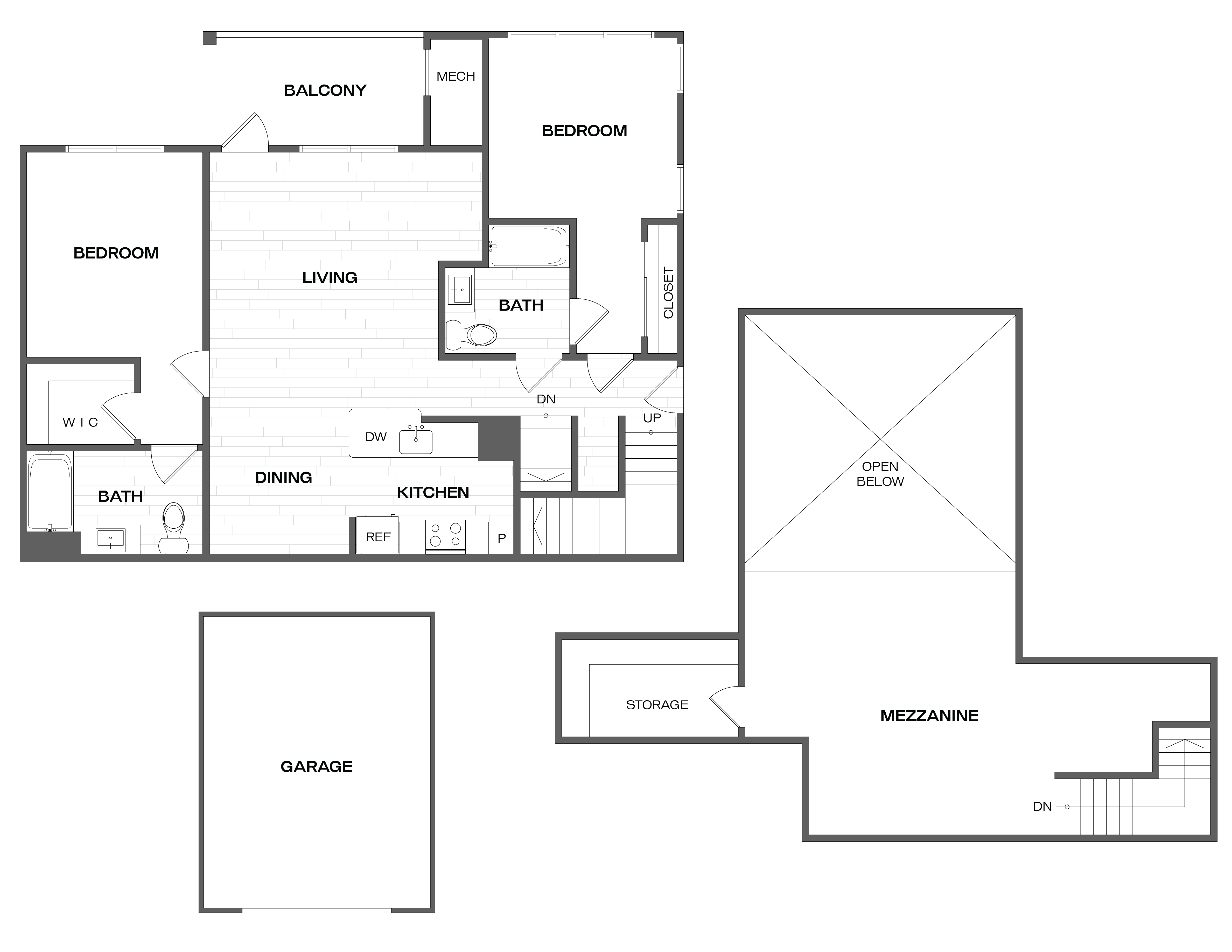 2 Bed/2 Bath Loft-B3L floor plan