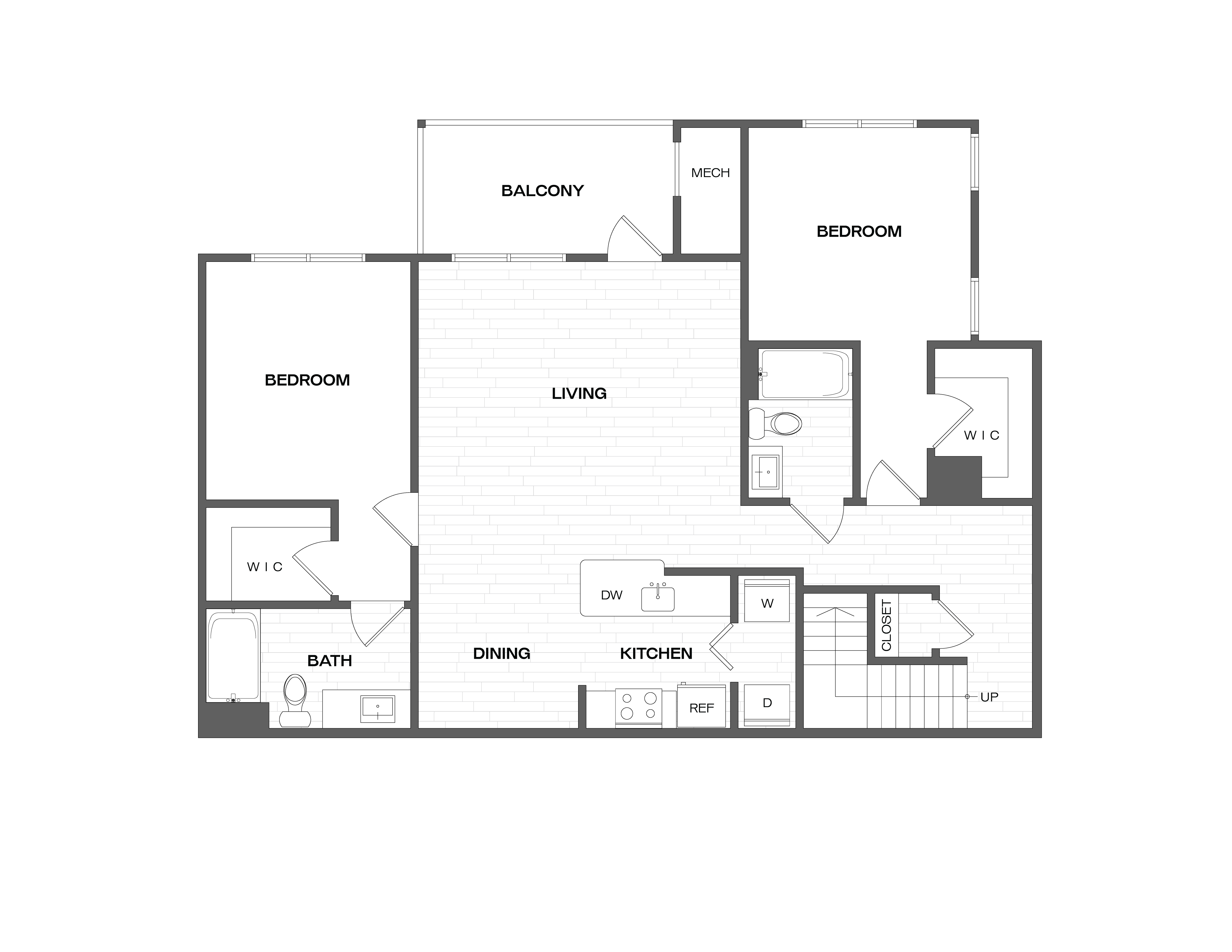 2 Bed/2 Bath-B3 floor plan