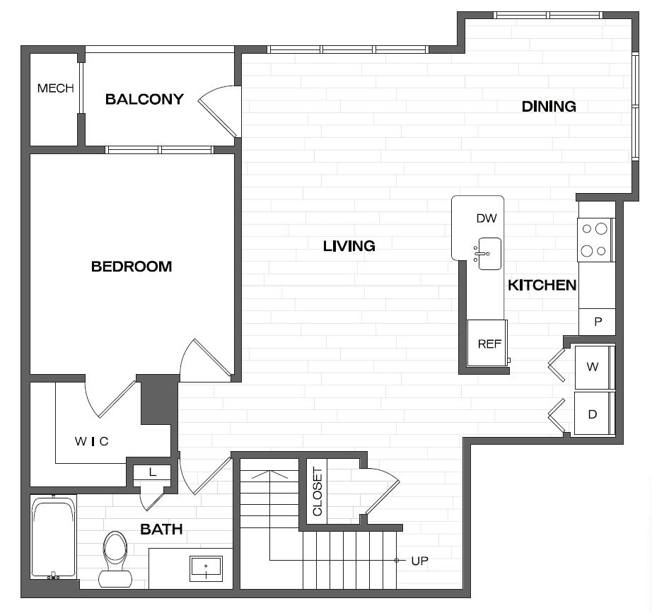 1 Bed/1 Bath-A5 floor plan
