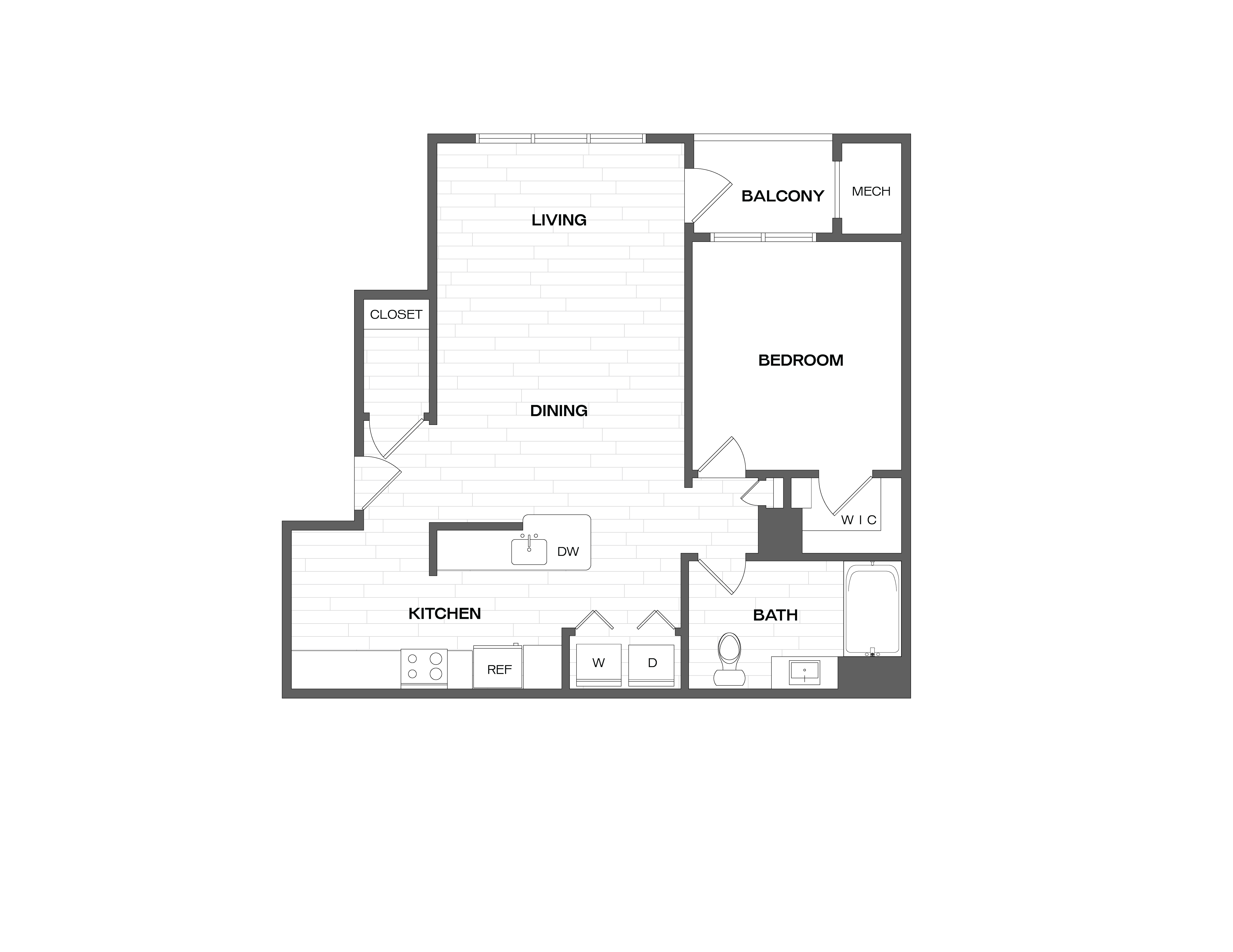 1 Bed/1 Bath-A1 floor plan