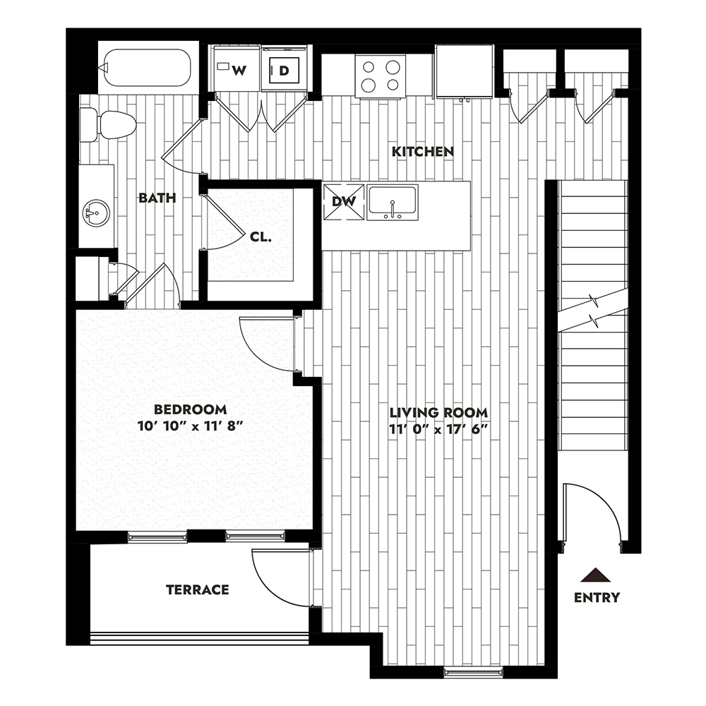 1B floor plan