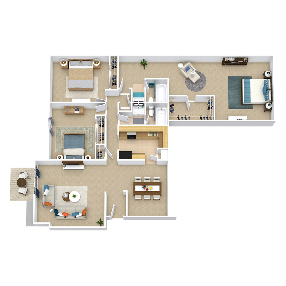 Oak floor plan