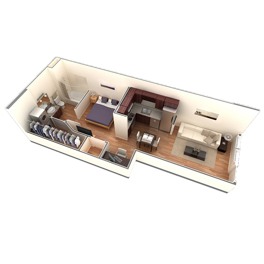 Studio Grand Courtyard floor plan