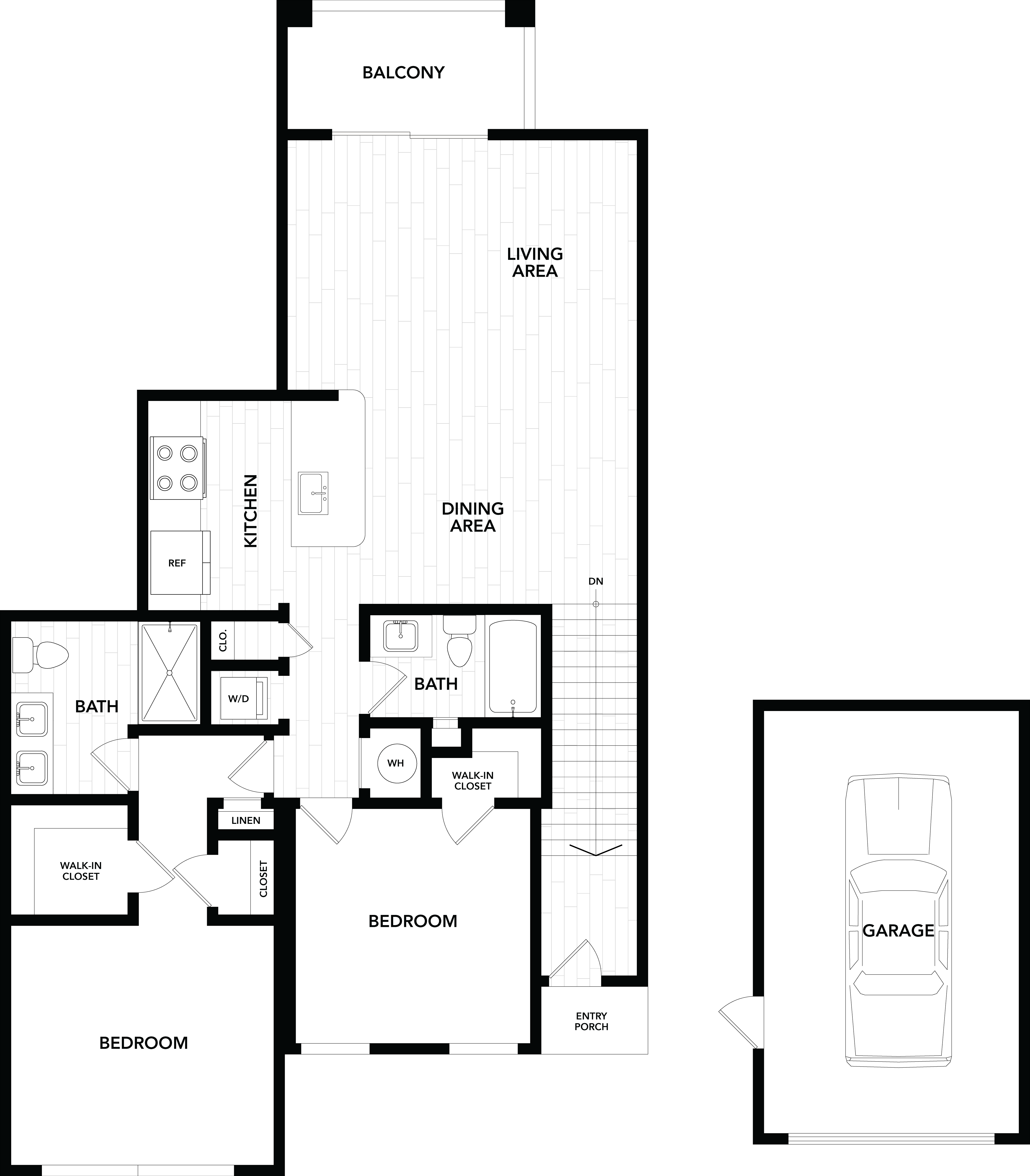 2 Bed/2 Bath-C1G floor plan