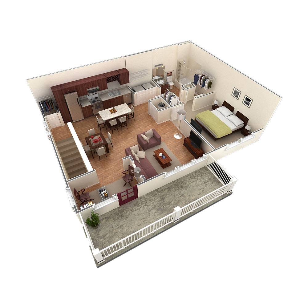 1 BR Grand Overlook floor plan