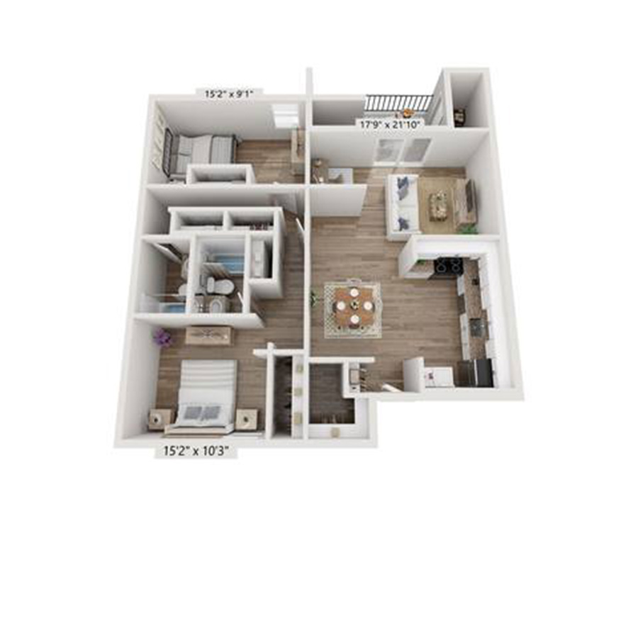 2/2 floor plan