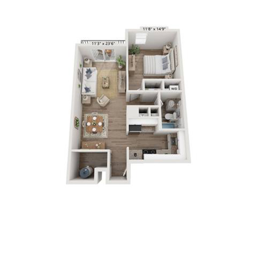 1/1 floor plan