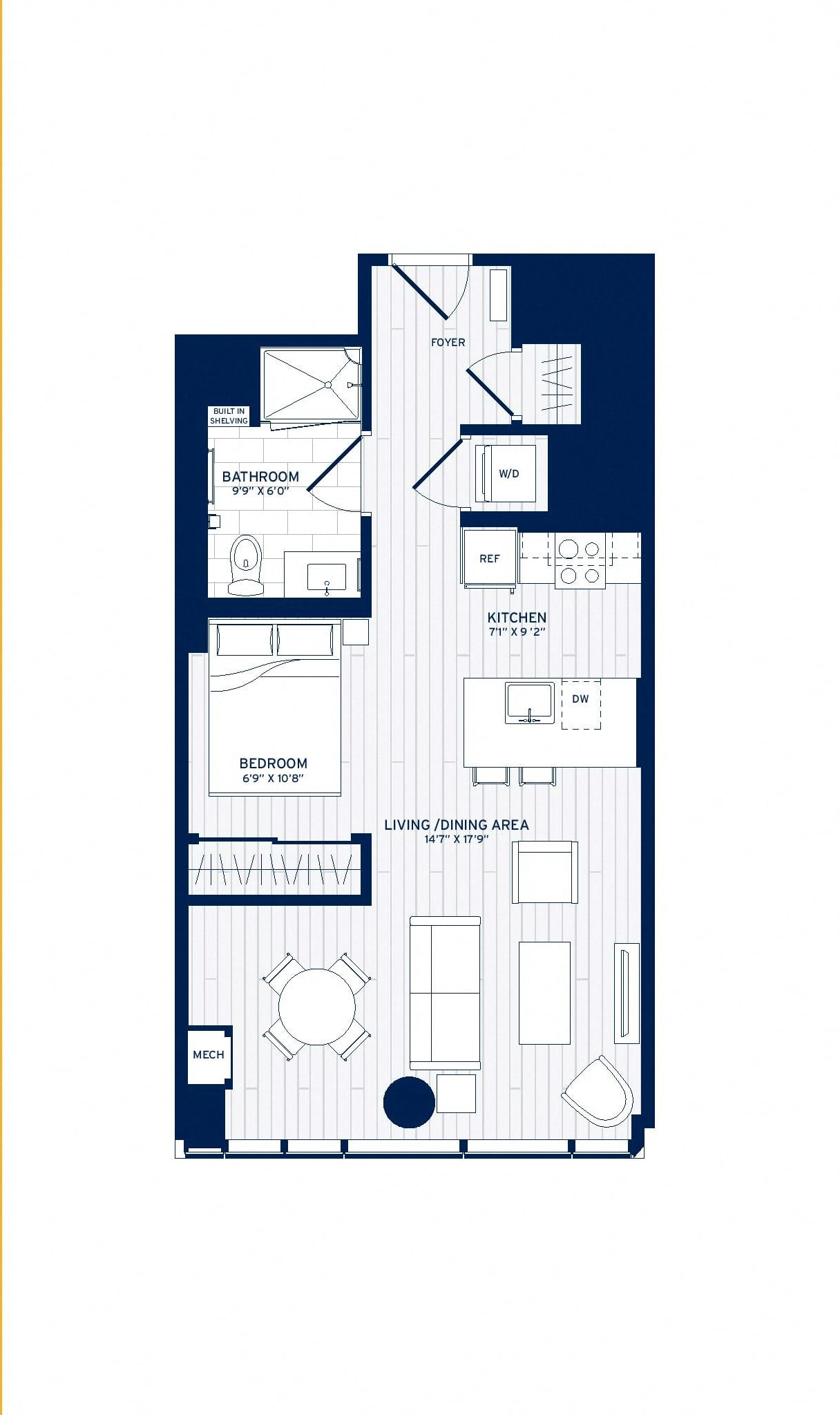 JR 1 Bed-C2 floor plan