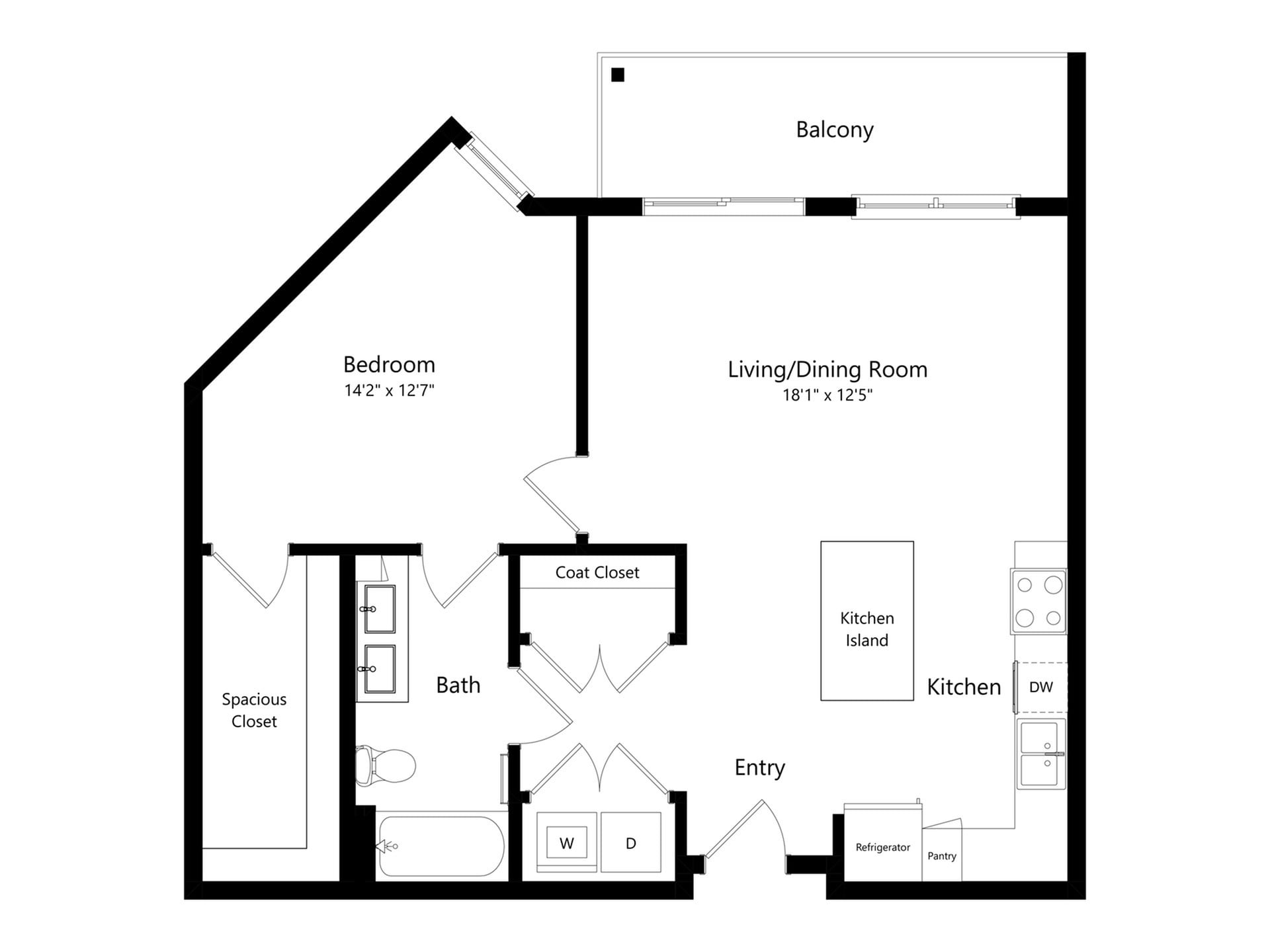 1B-3 floor plan