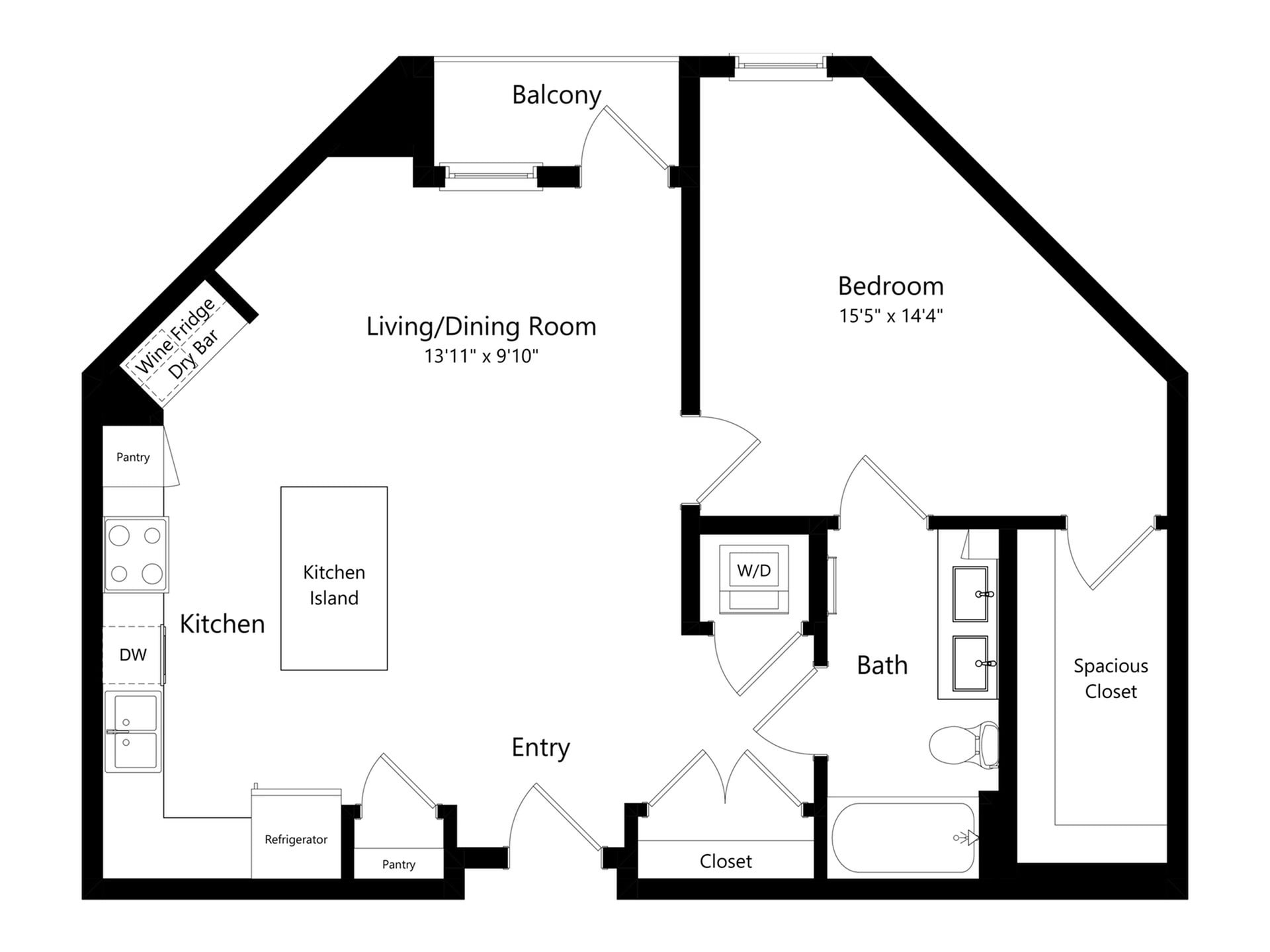 1B-4 floor plan